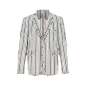 Thom Browne Men Embroidered Cotton Blazer